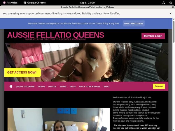 Aussie Fellatio Queens Checkout