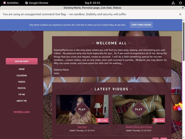 Become Sexxidestiny.modelcentro.com Member