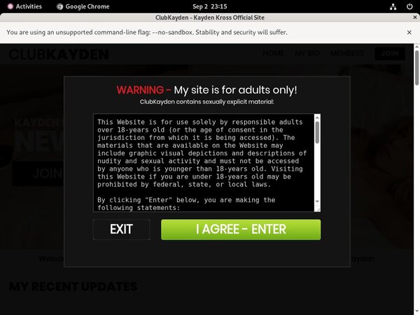 Clubkayden.com Renew Password