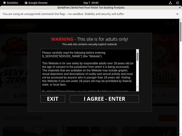 Discount Sinfulfeet Sale