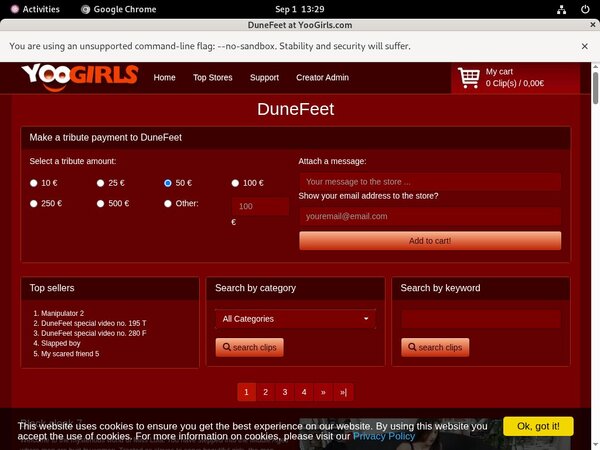 Dunefeet Orgasm