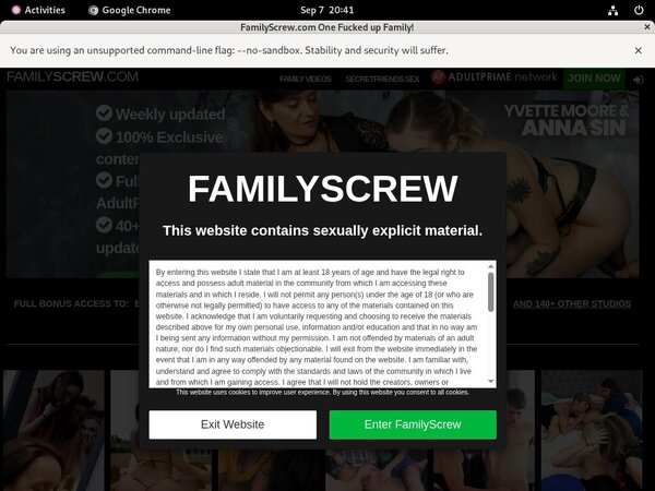 Family Screw Account Logins