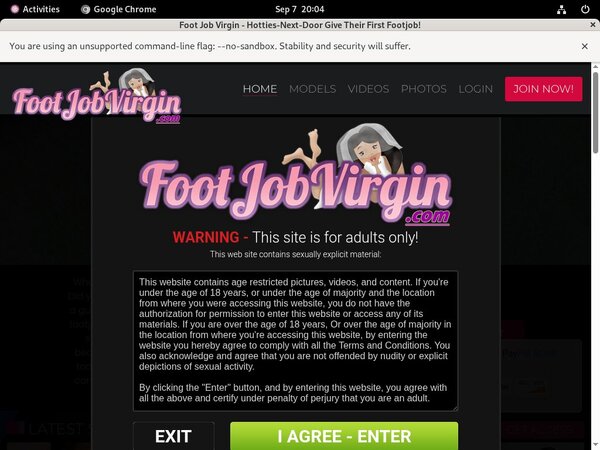 Footjobvirgin.com Pass Free