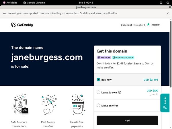 Janeburgess.com Credit Card