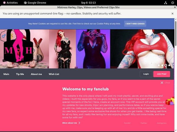 Mistress Harley With Pay Pal
