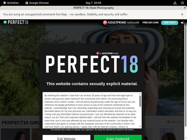 Perfect18 Create Account