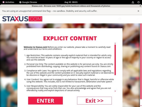 Staxus With Discover Card