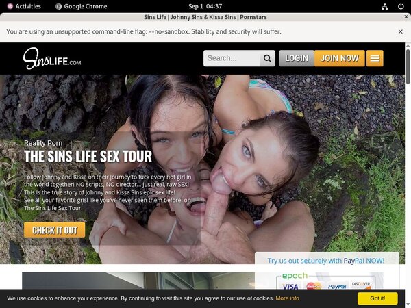 Valid Sinslife.com Passwords