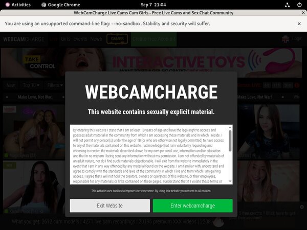 Webcam Charge Login Pass